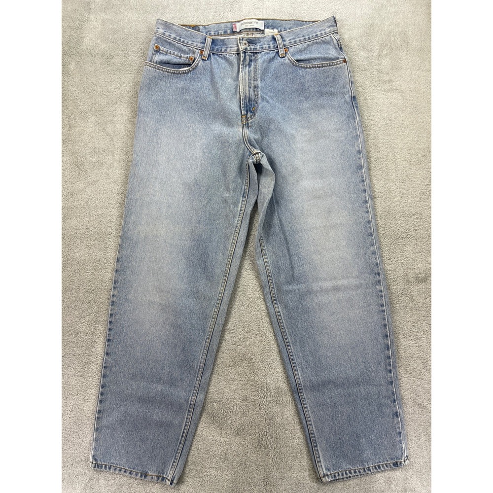 Levi's Jeans Men 36x32 Blue 560 Comfort Fit Loose Tapered Leg Light Wash Denim